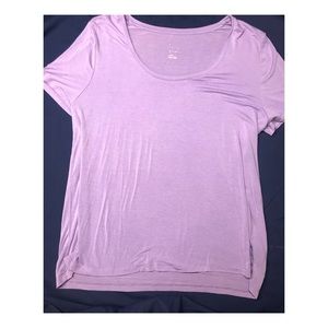 Women Cotton light purple T-shirt